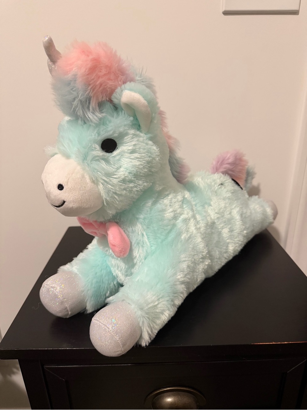 FAO Schwarz Glow Brights Unicorn Plush with LED lights and sound features - 15”